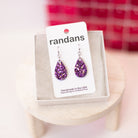 Mini Teardrop Randans Dangles - Purple/Gold Glitter-Earrings-Dear Me Southern Boutique, located in DeRidder, Louisiana