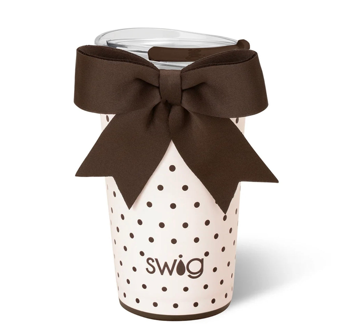 Mocha Dots Party Cup 24oz-Drinkwear-Dear Me Southern Boutique, located in DeRidder, Louisiana