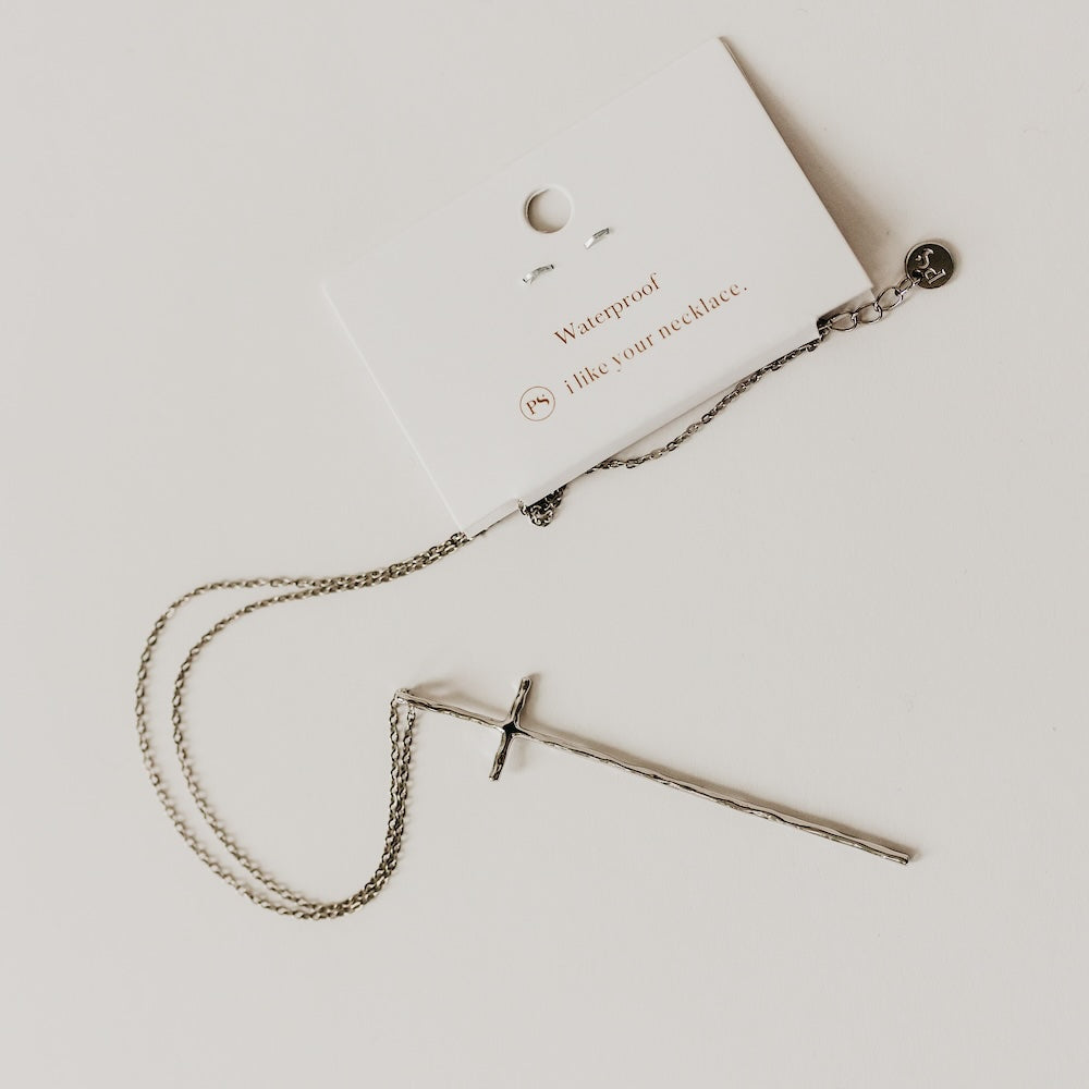 Modern Cross Necklace - WATERPROOF-Presales-Dear Me Southern Boutique, located in DeRidder, Louisiana