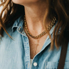 Modern Cross Necklace - WATERPROOF-Presales-Dear Me Southern Boutique, located in DeRidder, Louisiana