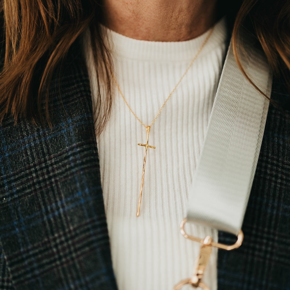 Modern Cross Necklace - WATERPROOF-Presales-Dear Me Southern Boutique, located in DeRidder, Louisiana