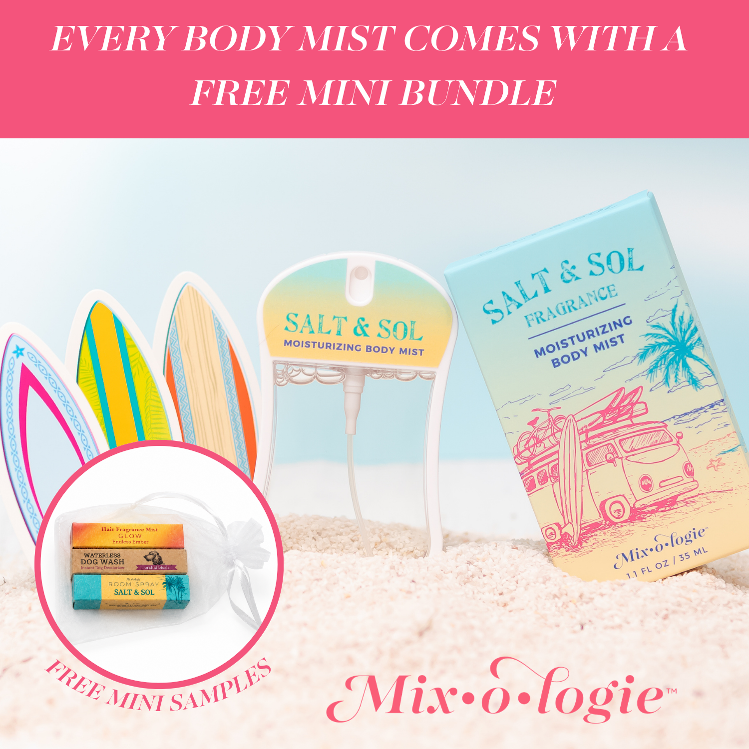 Moisturizing Body Mist with Free Mini Bundle by Mixologie-Presales-Dear Me Southern Boutique, located in DeRidder, Louisiana
