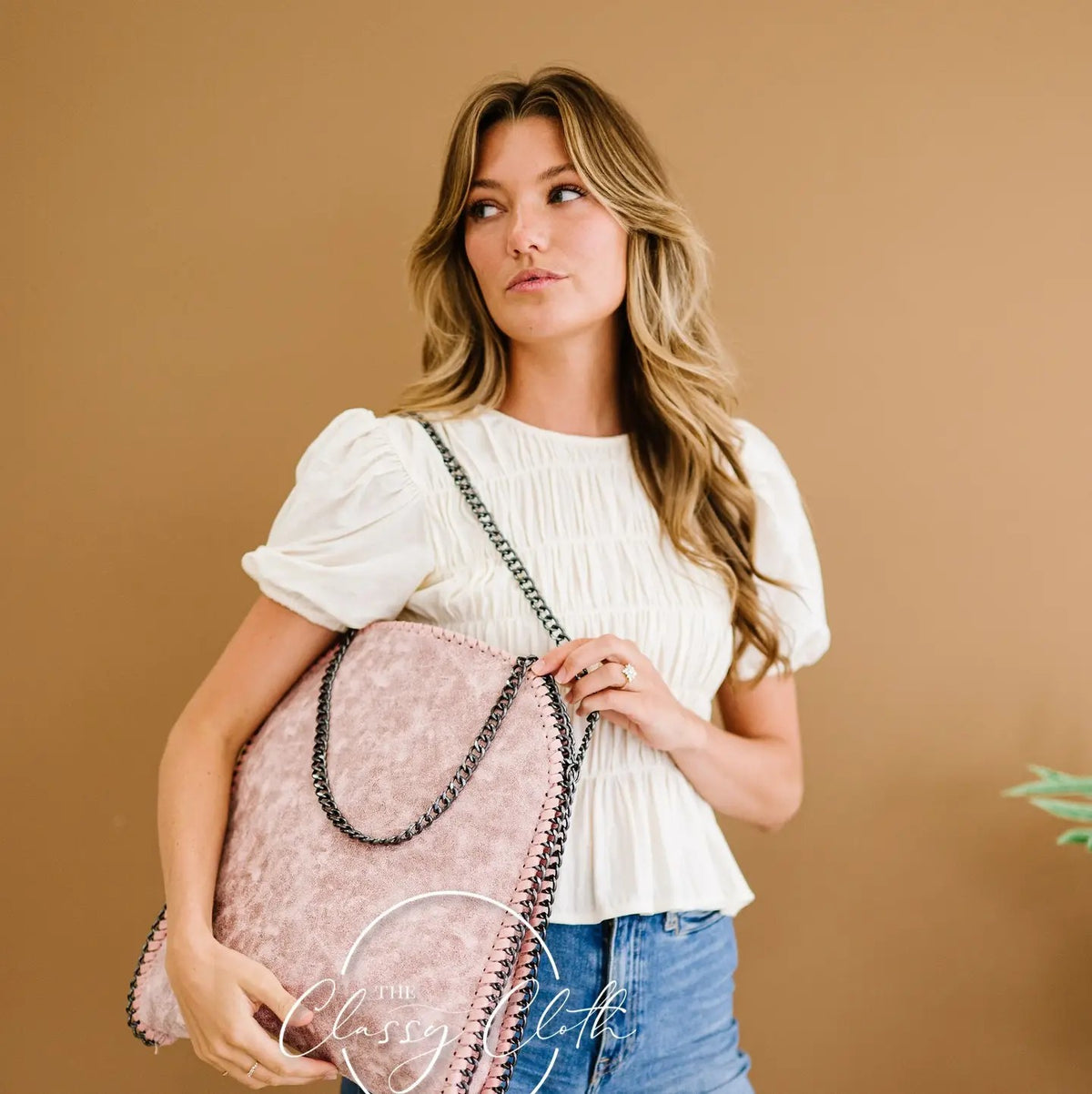 Monica Metal Chain Hobo Bag-Clutch Bags-Dear Me Southern Boutique, located in DeRidder, Louisiana