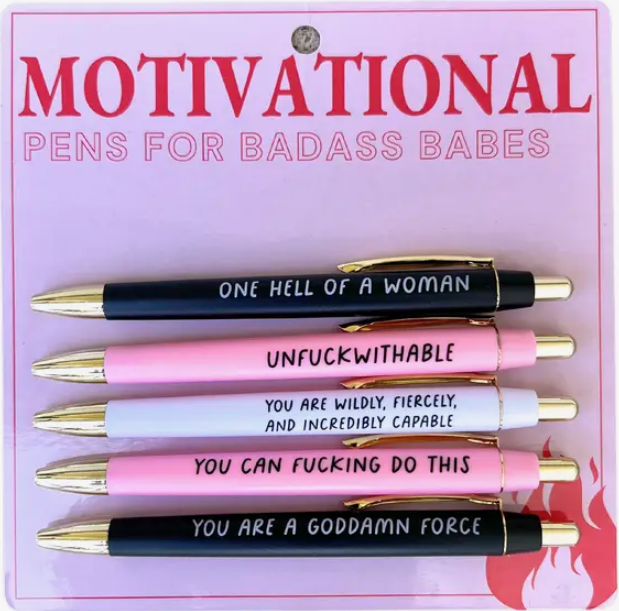 Motivational For Bad*ss Babes Pen Set-Pens-Dear Me Southern Boutique, located in DeRidder, Louisiana