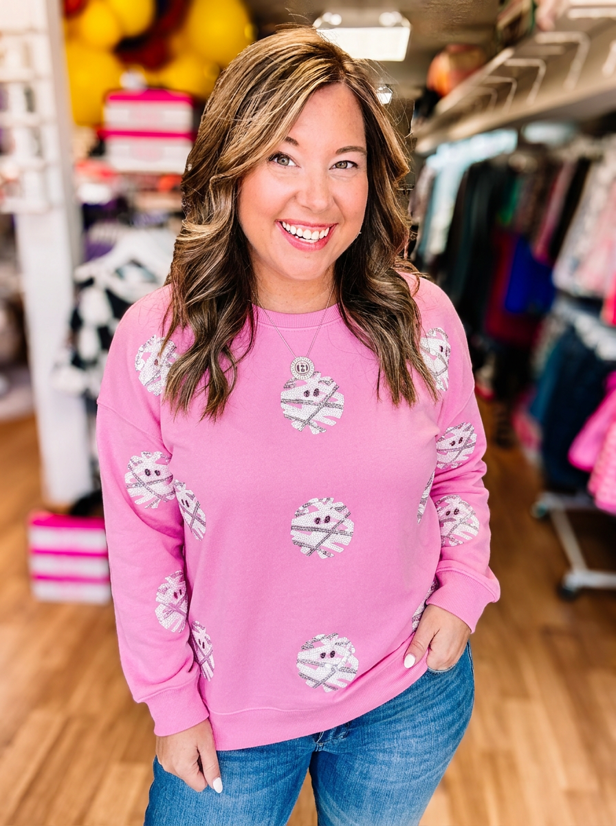 Mummy Magic Halloween Sweatshirt-Sweatshirts-Dear Me Southern Boutique, located in DeRidder, Louisiana
