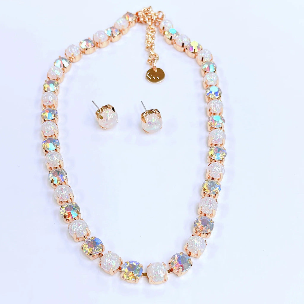 Myra Iridescent Gem Necklace-Jewelry-Dear Me Southern Boutique, located in DeRidder, Louisiana