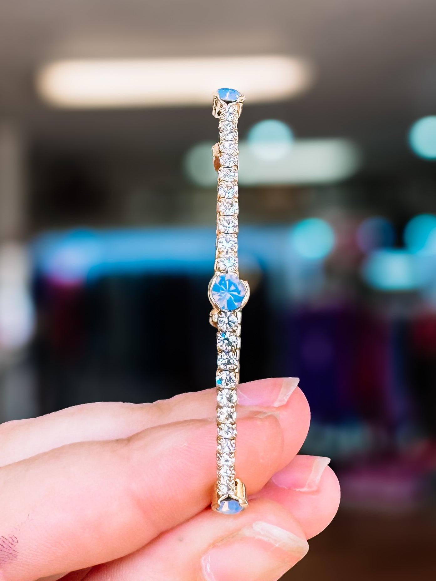 Naples Crystal Bangle - Silver Metal-Bracelets-Dear Me Southern Boutique, located in DeRidder, Louisiana