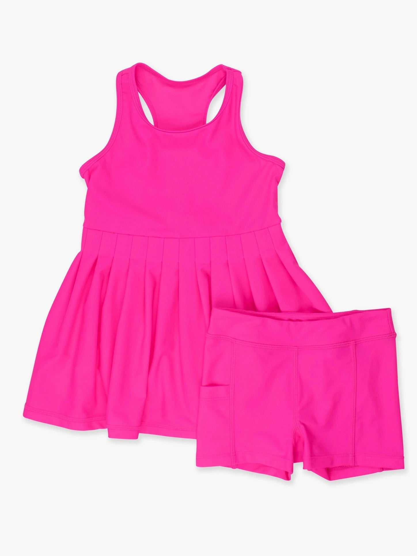 Neon Magenta Active Dress & Biker Shorts-JAG dresses-Dear Me Southern Boutique, located in DeRidder, Louisiana
