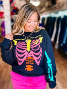 Neon Skelly Pullover-Graphic Tops-Dear Me Southern Boutique, located in DeRidder, Louisiana