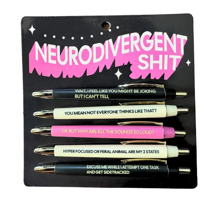 Neurodivergent Sh*t Pen Set-Pens-Dear Me Southern Boutique, located in DeRidder, Louisiana