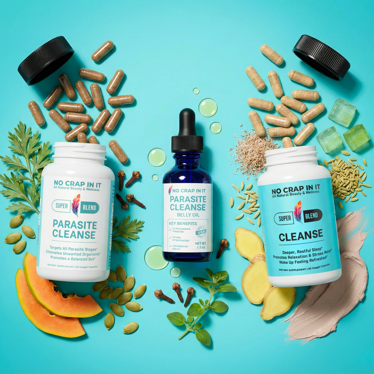 No Crap In It- Parasite Cleanse-Health/Beauty-Dear Me Southern Boutique, located in DeRidder, Louisiana