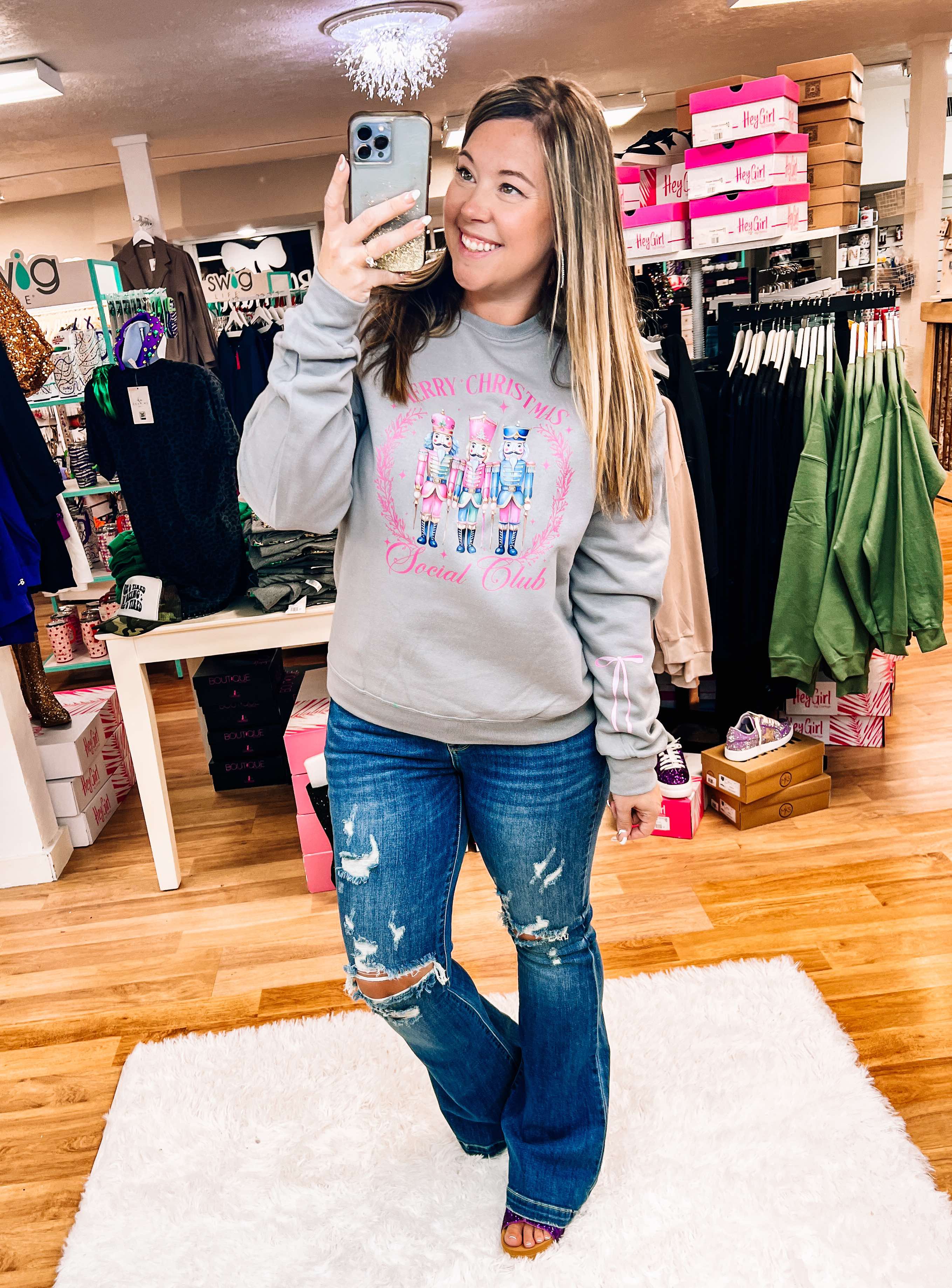 Nutcracker Social Club-Pullover-Dear Me Southern Boutique, located in DeRidder, Louisiana