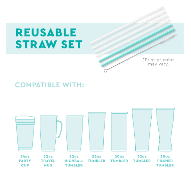 Nutcracker Swig Reusable Straw Set-Tumblers/Mugs-Dear Me Southern Boutique, located in DeRidder, Louisiana