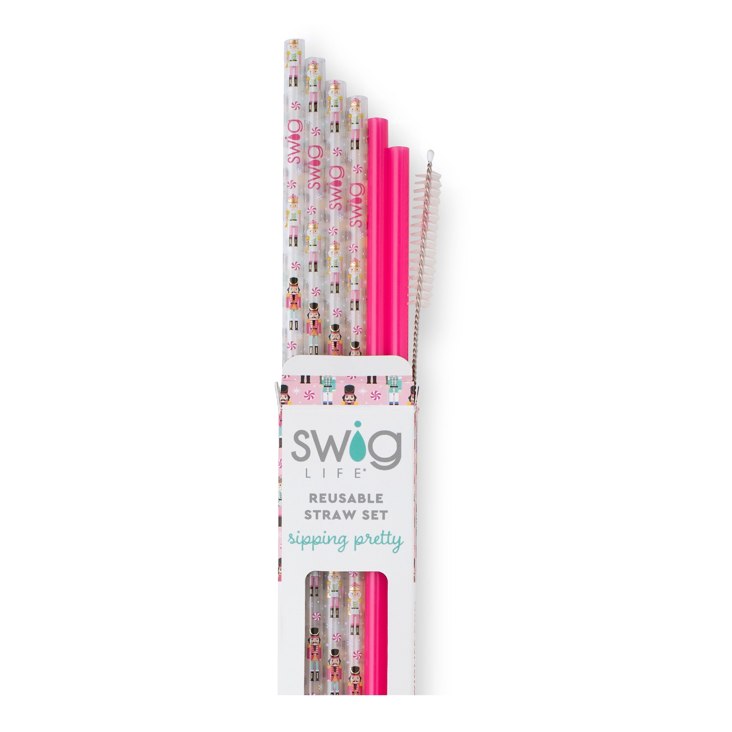 Nutcracker Swig Reusable Straw Set-Tumblers/Mugs-Dear Me Southern Boutique, located in DeRidder, Louisiana