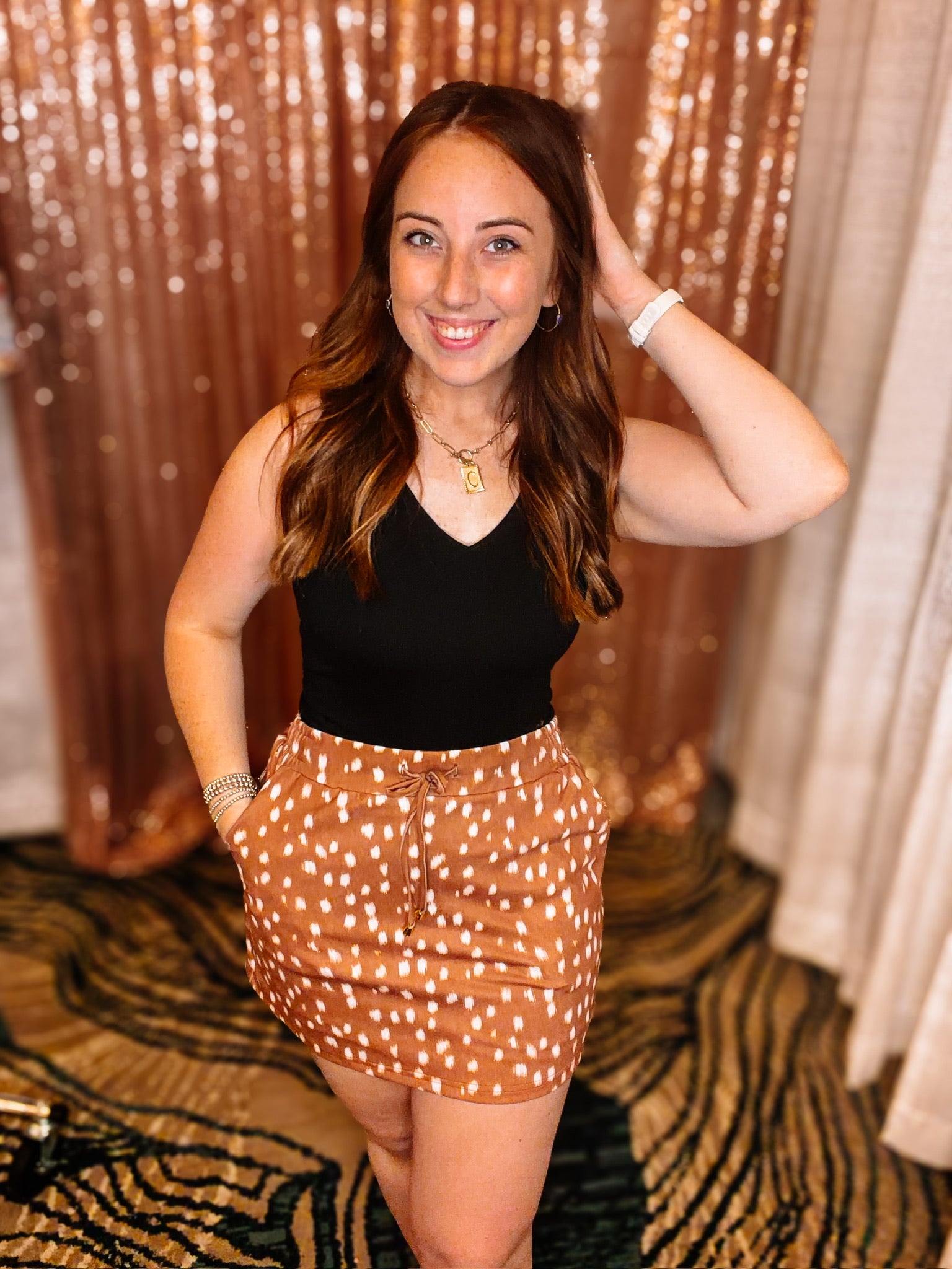 Oh Deer Everyday Skort-Skort-Dear Me Southern Boutique, located in DeRidder, Louisiana