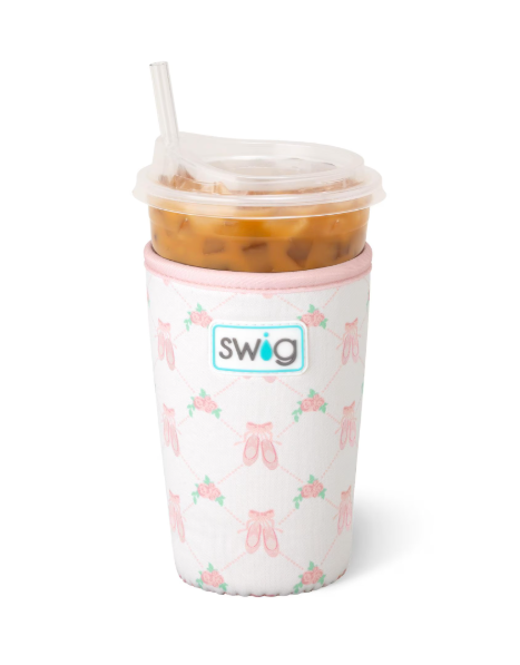 On Pointe Swig Iced Cup Coolie-Drink Coolies-Dear Me Southern Boutique, located in DeRidder, Louisiana