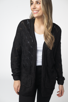 Open Knit Cardigan - Black-Cardigan-Dear Me Southern Boutique, located in DeRidder, Louisiana