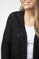 Open Knit Cardigan - Black-Cardigan-Dear Me Southern Boutique, located in DeRidder, Louisiana