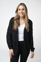 Open Knit Cardigan - Black-Cardigan-Dear Me Southern Boutique, located in DeRidder, Louisiana