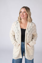 Open Knit Cardigan - Ivory-Cardigan-Dear Me Southern Boutique, located in DeRidder, Louisiana