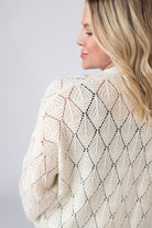 Open Knit Cardigan - Ivory-Cardigans-Dear Me Southern Boutique, located in DeRidder, Louisiana