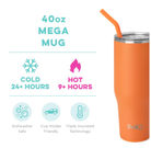 Orange Swig Mega Mug-Mega Mugs-Dear Me Southern Boutique, located in DeRidder, Louisiana