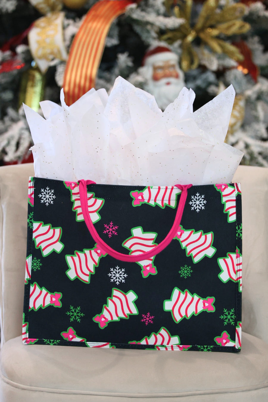 PREORDER- Bow Christmas Treats Tote Bag-Presales-Dear Me Southern Boutique, located in DeRidder, Louisiana