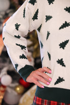 PREORDER- Christmas Forest Knit Pullover-Sweater-Dear Me Southern Boutique, located in DeRidder, Louisiana