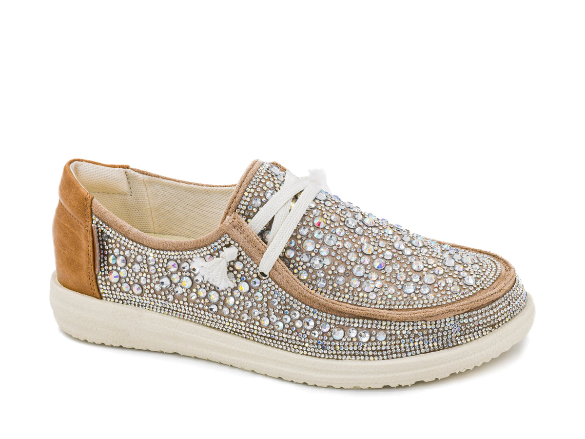 PREORDER Corkys Just Go With It Rhinestone Slip-On Sneakers-Shoes-Dear Me Southern Boutique, located in DeRidder, Louisiana