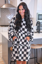 PREORDER- Cozy Blanket Hoodie- Checkered-Presales-Dear Me Southern Boutique, located in DeRidder, Louisiana