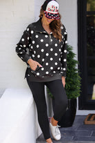 PREORDER- Everyday Pullover- After Dark Polka Dot-pullover-Dear Me Southern Boutique, located in DeRidder, Louisiana