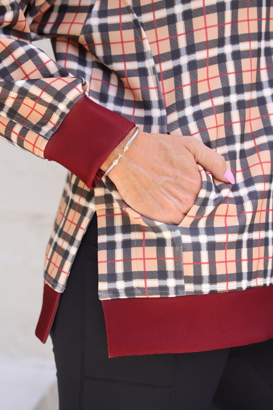 PREORDER- Everyday Pullover- Nora Plaid-pullover-Dear Me Southern Boutique, located in DeRidder, Louisiana