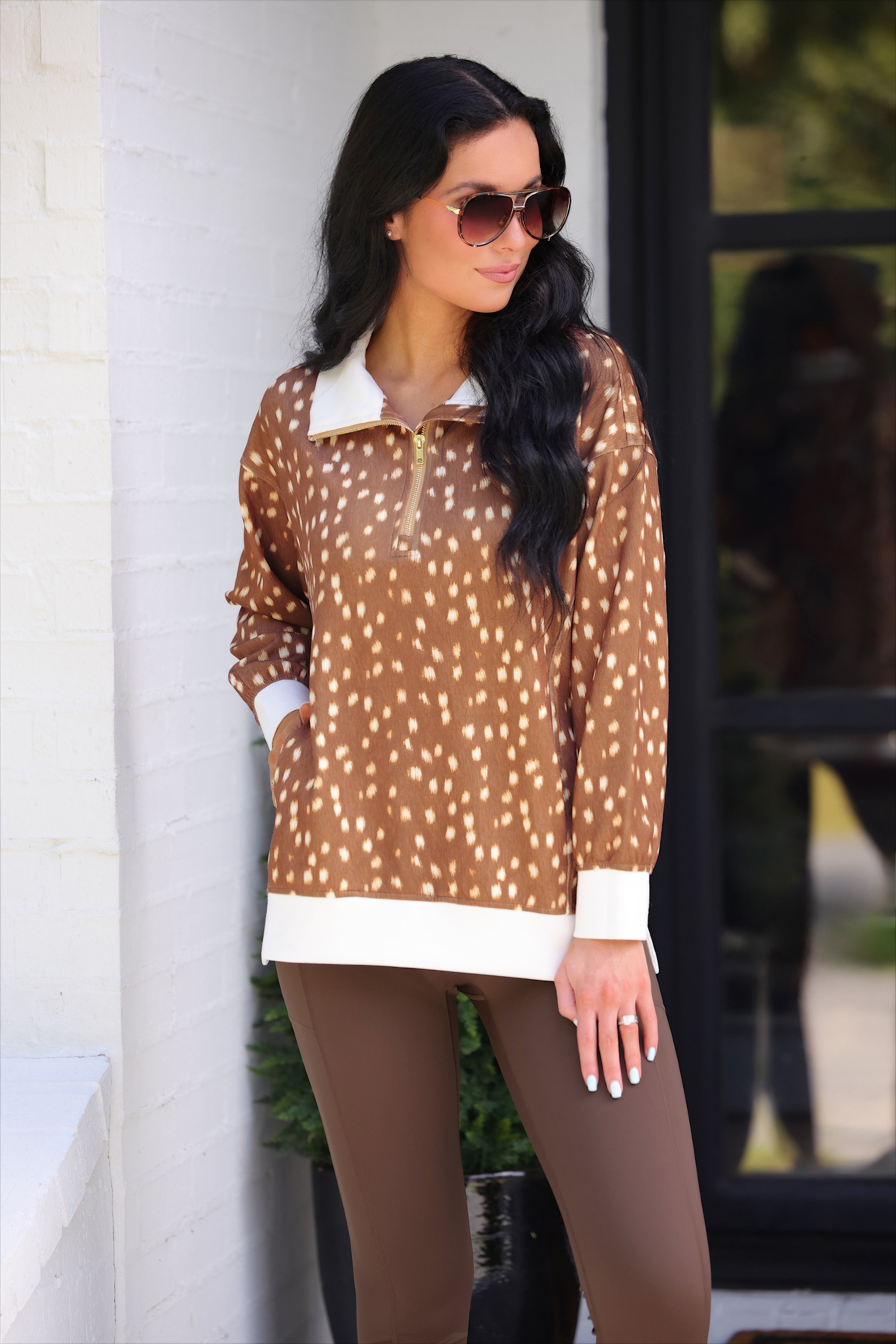 PREORDER- Everyday Pullover- Oh Deer-pullover-Dear Me Southern Boutique, located in DeRidder, Louisiana
