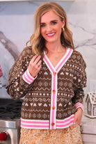 PREORDER- Gingerbread Knit Cardigan-Cardigan-Dear Me Southern Boutique, located in DeRidder, Louisiana