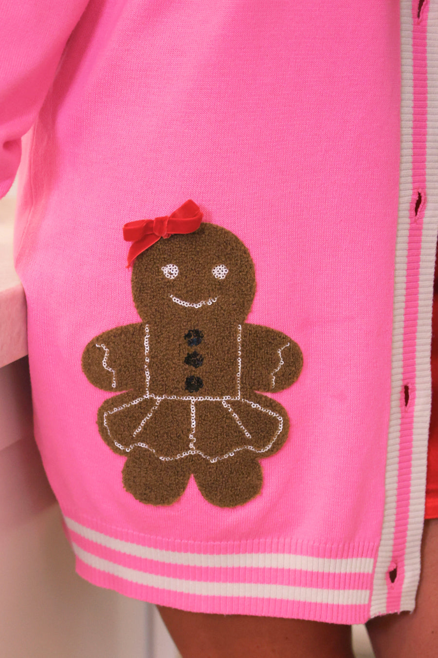 PREORDER- Ginny The Gingerbread Girl Long Cardigan-Cardigan-Dear Me Southern Boutique, located in DeRidder, Louisiana