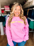 PREORDER God is Good Large Print Sweatshirt-Sweatshirt-Dear Me Southern Boutique, located in DeRidder, Louisiana