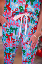 PREORDER- Jingle Bows Ruffle Pajama Set-Pajama-Dear Me Southern Boutique, located in DeRidder, Louisiana