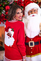 PREORDER- Jolly Santa Cardigan-Cardigan-Dear Me Southern Boutique, located in DeRidder, Louisiana