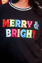 PREORDER- Merry & Bright Luxe Foil Pullover-Pullover-Dear Me Southern Boutique, located in DeRidder, Louisiana