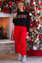 PREORDER- Merry Leopard Luxe Pullover-pullover-Dear Me Southern Boutique, located in DeRidder, Louisiana