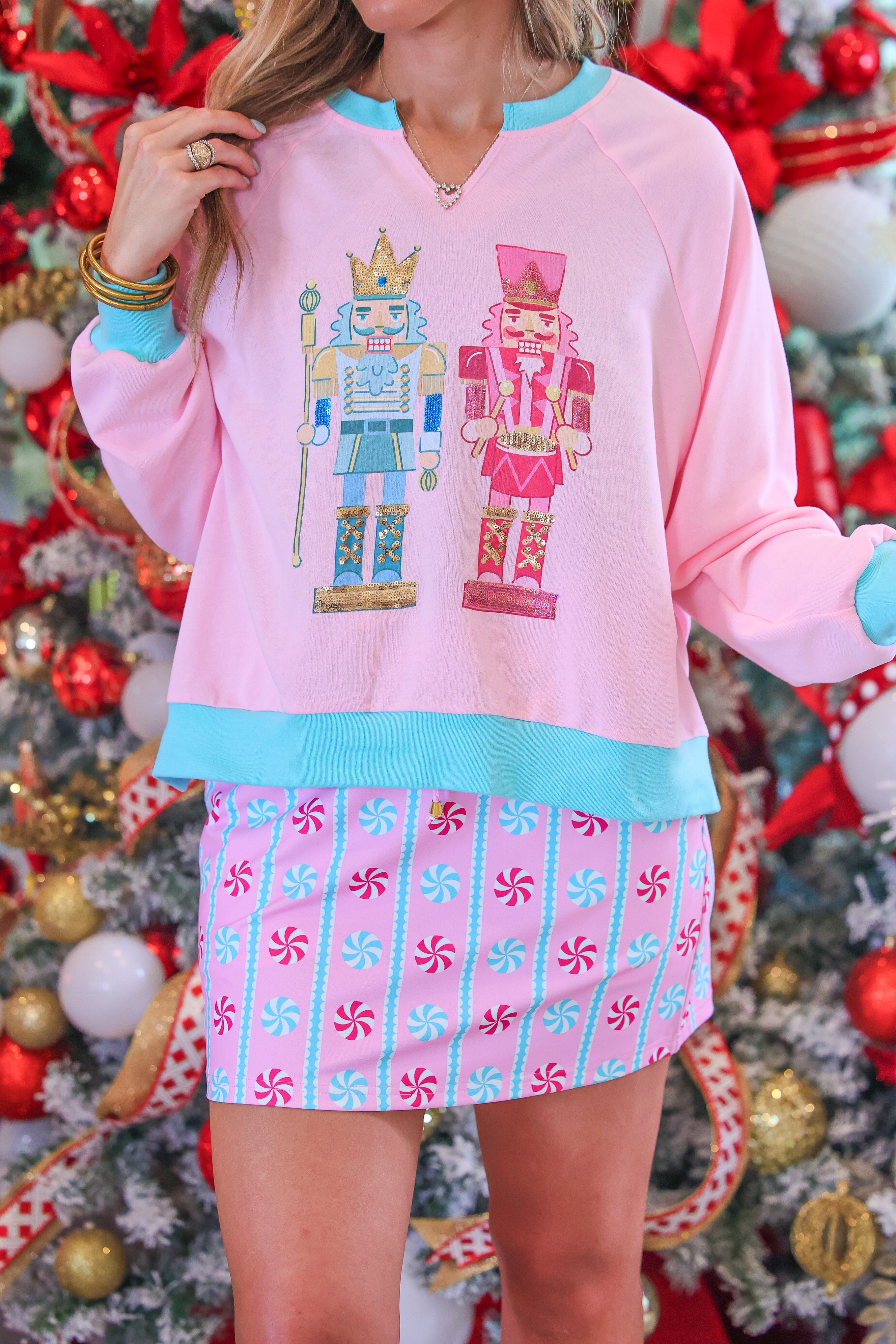 PREORDER- Nutcracker Vibes French Terry Pullover-Pullover-Dear Me Southern Boutique, located in DeRidder, Louisiana