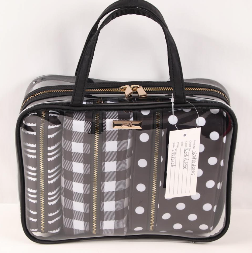 PREORDER- On The Go Travel Bag Set- Black/White-Presales-Dear Me Southern Boutique, located in DeRidder, Louisiana
