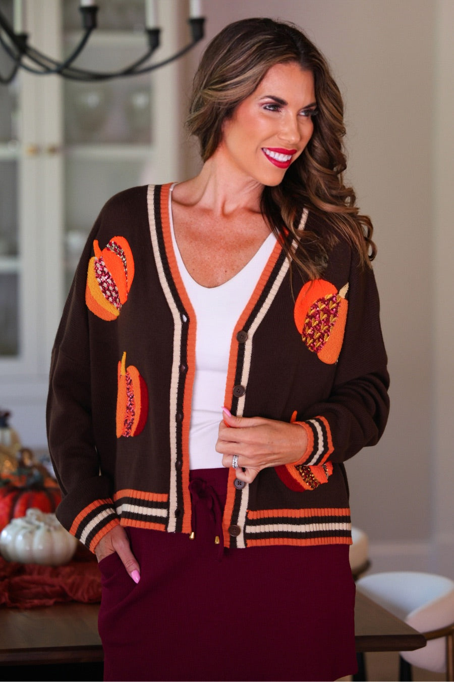 PREORDER- Pumpkin Patch Cardigan-Cardigan-Dear Me Southern Boutique, located in DeRidder, Louisiana