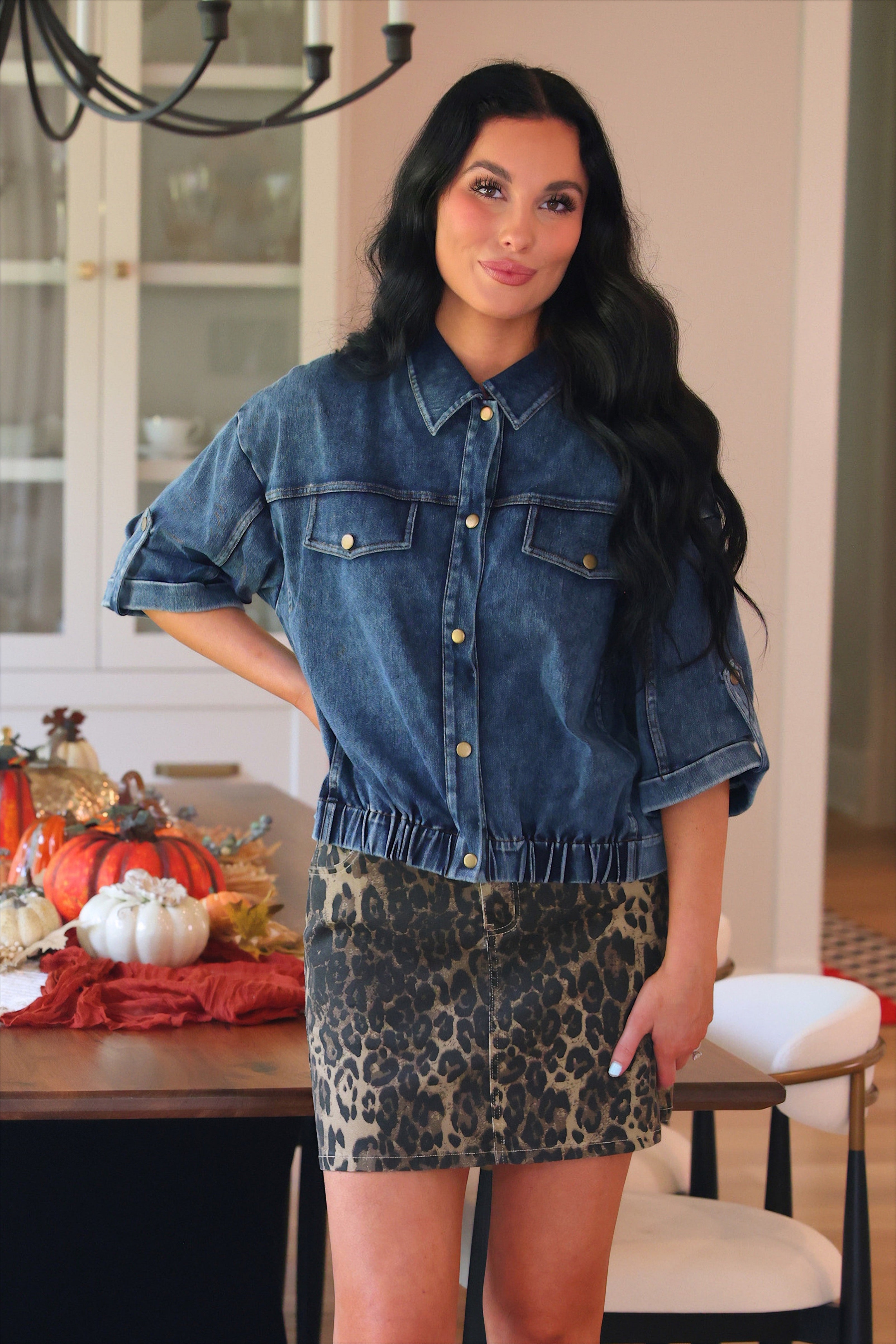 PREORDER- Refined Denim Bomber Jacket- Light Wash-jacket-Dear Me Southern Boutique, located in DeRidder, Louisiana