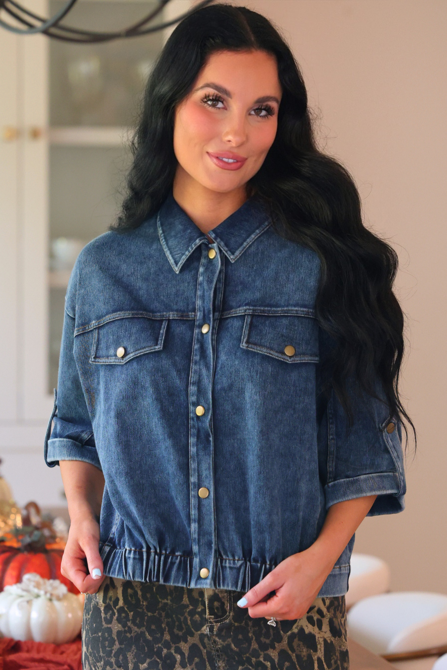 PREORDER- Refined Denim Bomber Jacket- Light Wash-jacket-Dear Me Southern Boutique, located in DeRidder, Louisiana
