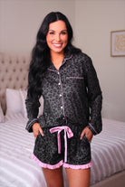 PREORDER- Smokey Leopard Ruffle Pajama Set-Presales-Dear Me Southern Boutique, located in DeRidder, Louisiana