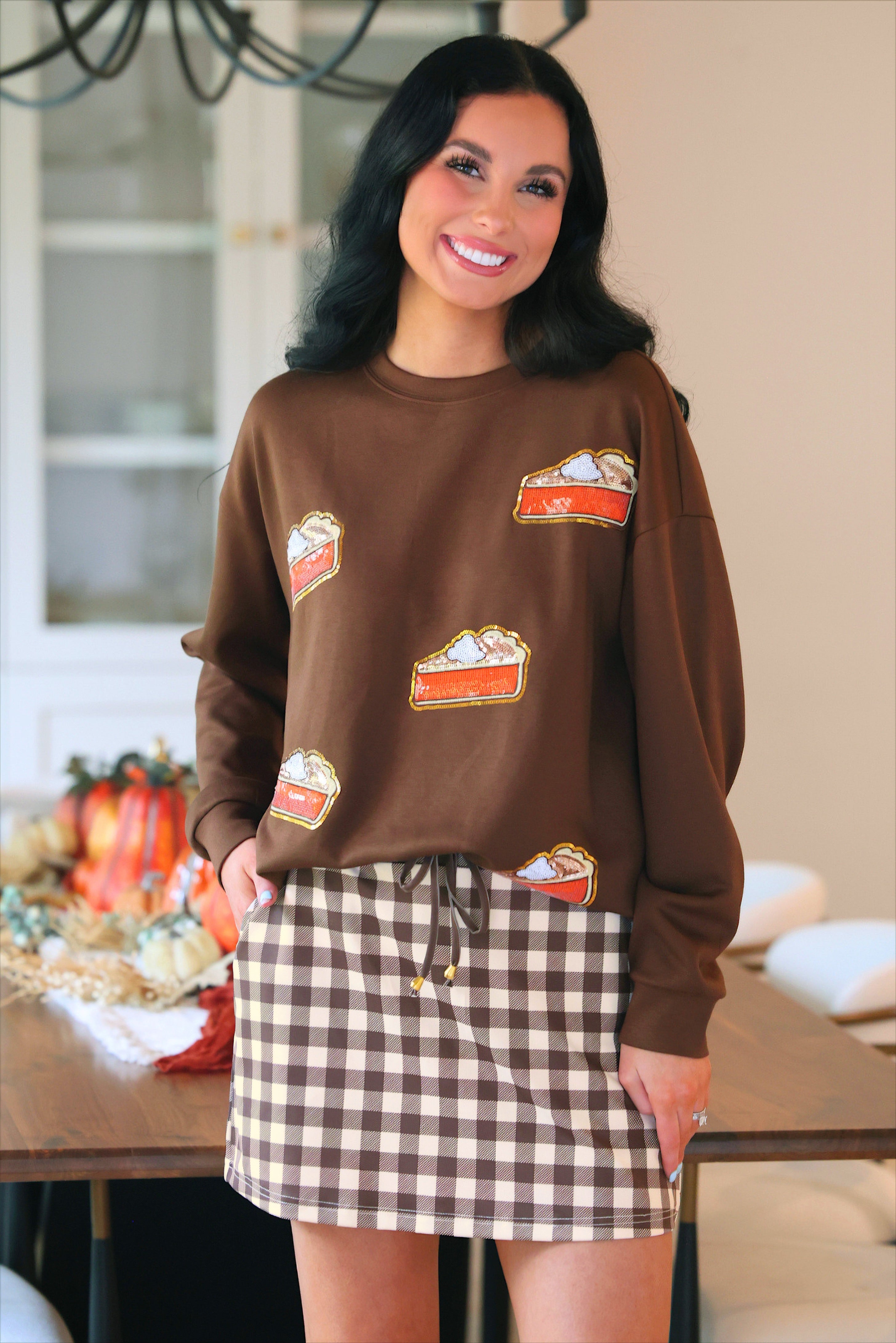 PREORDER- Sweet as Pumpkin Pie Luxe Pullover-pullover-Dear Me Southern Boutique, located in DeRidder, Louisiana