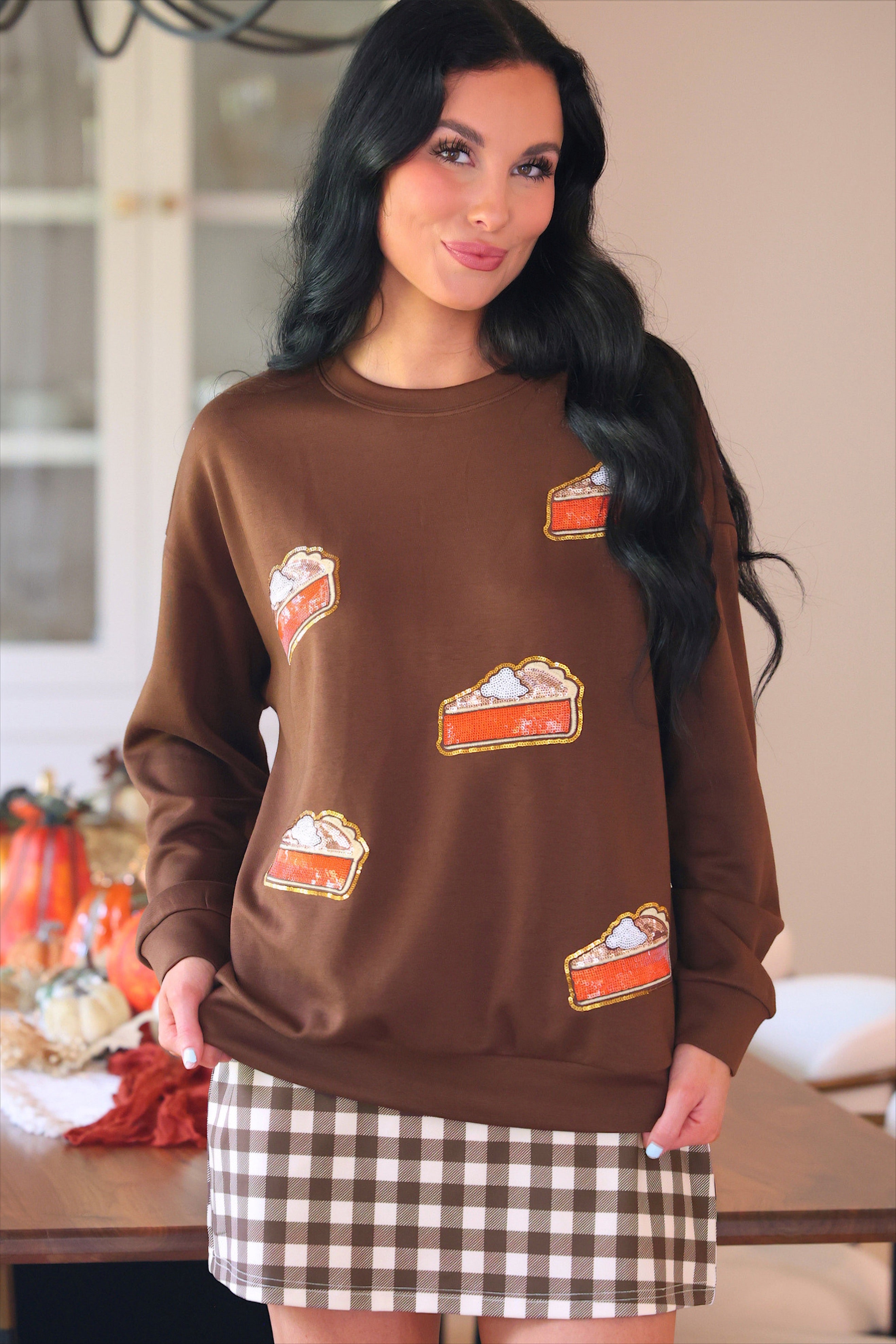 PREORDER- Sweet as Pumpkin Pie Luxe Pullover-pullover-Dear Me Southern Boutique, located in DeRidder, Louisiana