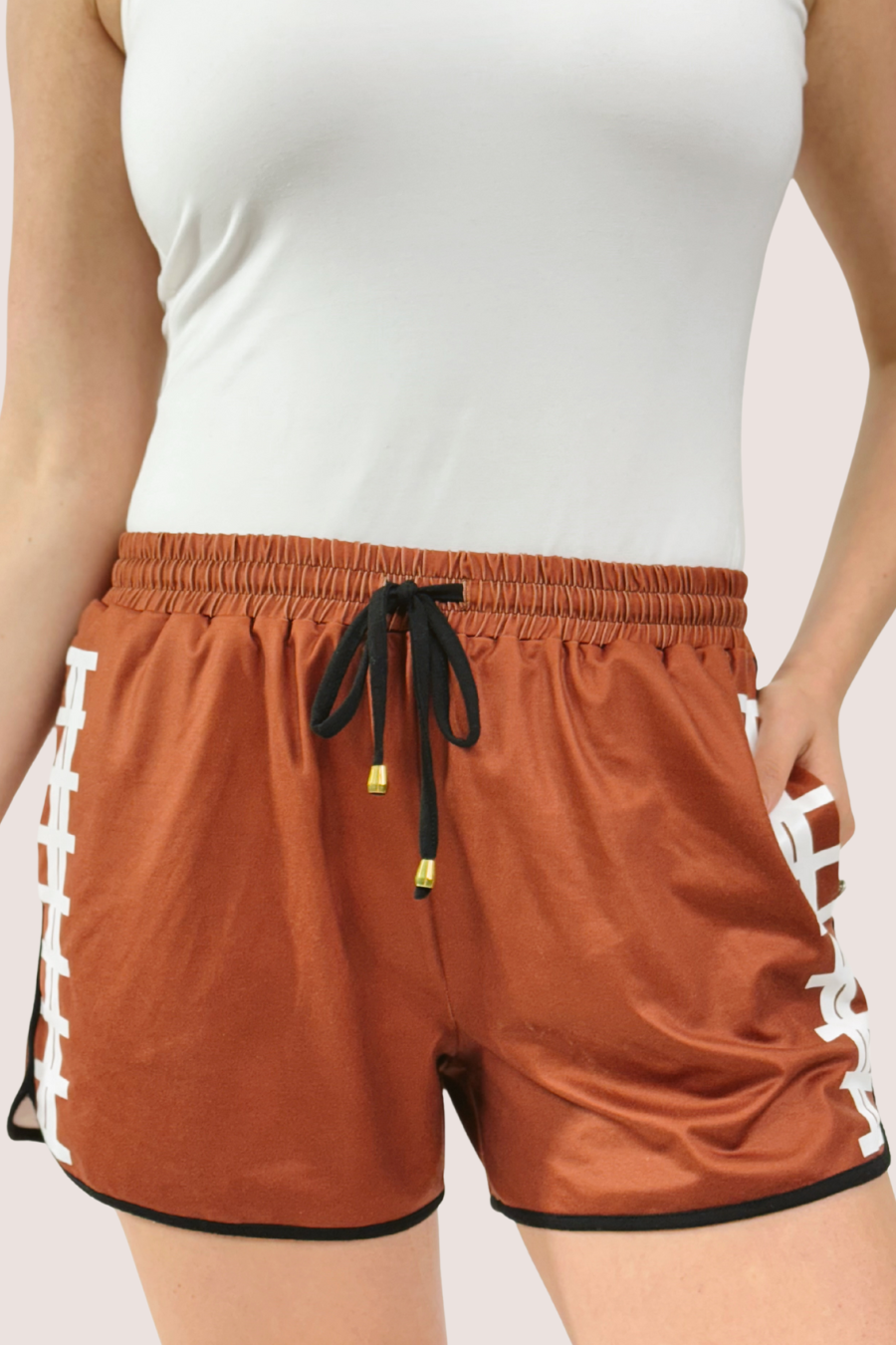 Touchdown Drawstring Everyday Shorts-Everyday Shorts-Dear Me Southern Boutique, located in DeRidder, Louisiana