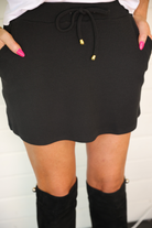 PREORDER- Well Loved Ribbed Skort- Black-Presales-Dear Me Southern Boutique, located in DeRidder, Louisiana